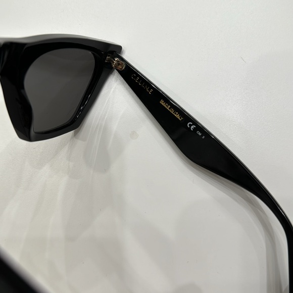 Used AUTHENTIC excellent great condition Céline EDGE all black sunglasses - Picture 4 of 15